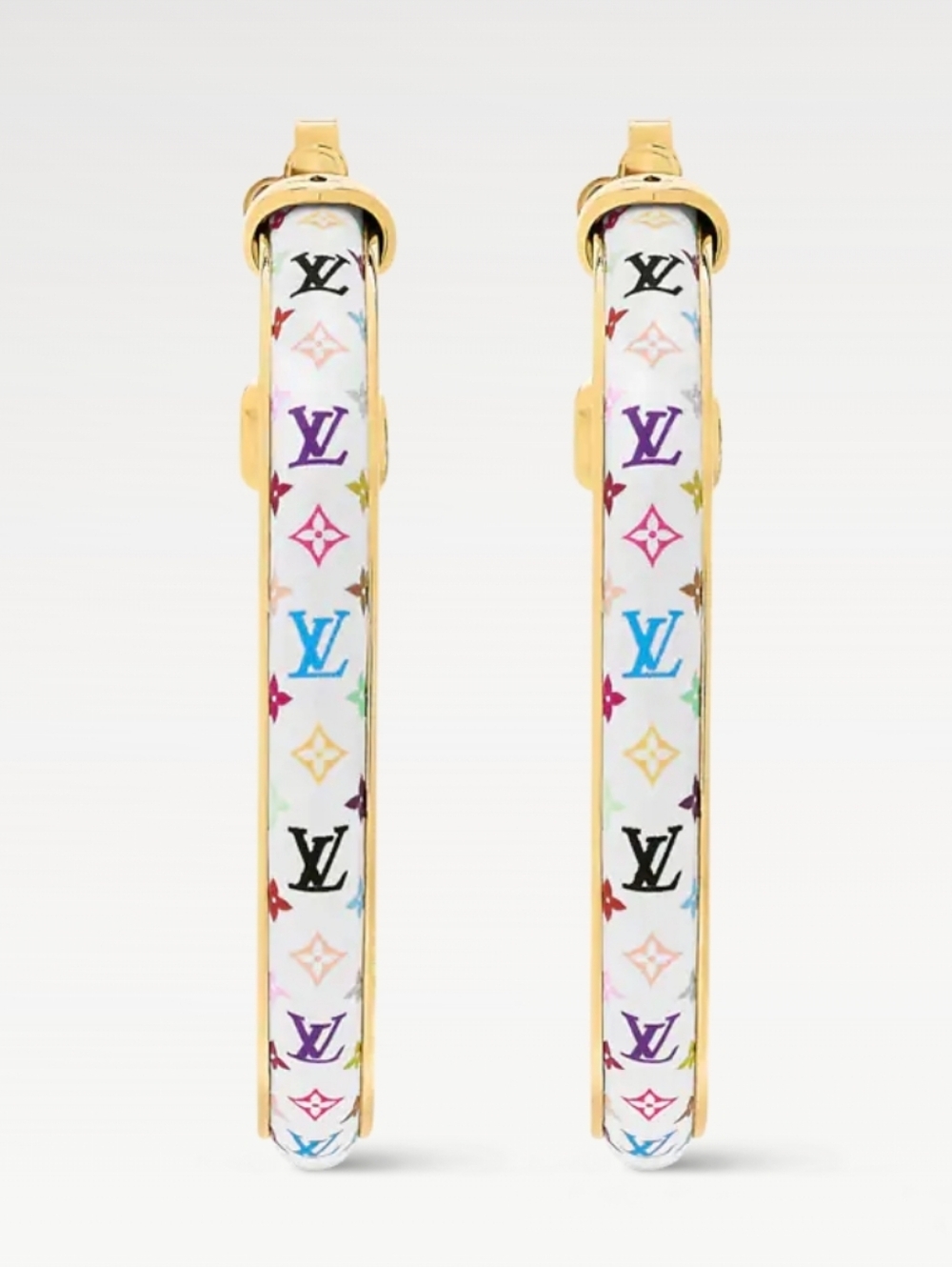 Gold and Multicolor Hoop Earrings. EXACT as LUXURY Brand.Comes W/gift🎁🔥🫦💥👍